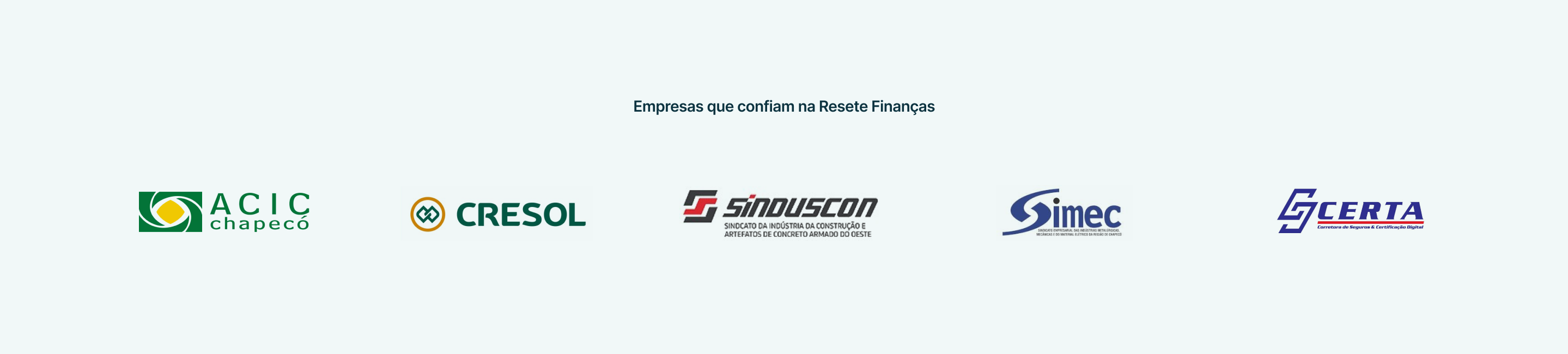 Empresas que confiam na Resete